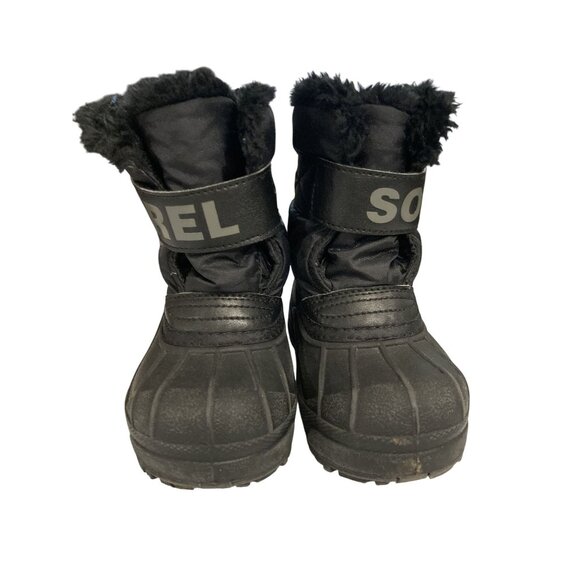 Sorel Other - Sorel Kids Size 8 Black Faux Fur Lined Waterproof winter Snow Boots